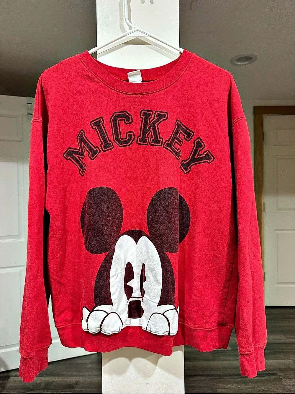 Disney Mickey Mouse Red Graphic Sweatshirt Red & Black Graphic Sweatshirt